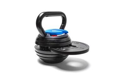 BRAINGAIN Smart Kettlebell регульована 3-18 кг, 7-в-1 | 7 рівнів ваги (3, 5.5, 8, 11, 13.5, 16, 18 кг) | Для домашніх тренувань, компактний дизайн