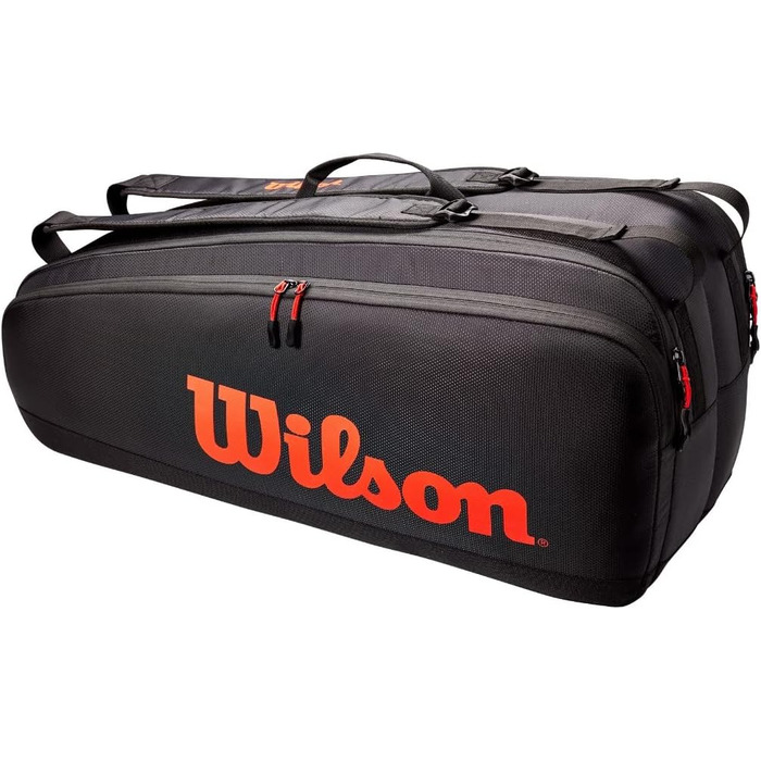 Тенісна сумка Wilson Tour для 12 ракеток, унісекс, червоно-чорна