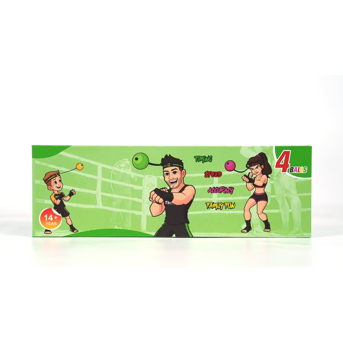 Набір м'ячів Box-Reflex TEKXYZ: 4 кольори, для реакції, швидкості та координації