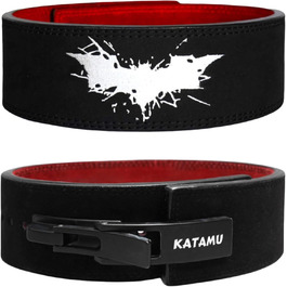 Пояс для важкої атлетики Katamu Premium Batman Vengeance зі шкіри з важільною застібкою для пауерліфтингу та тренажерного залу