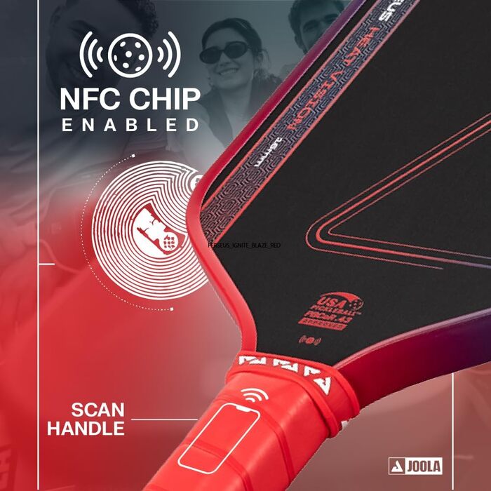Паддл для піклболу JOOLA Vision/Double Vision з SK-фолією, USAP-сертифікат (Perseus Heat Vision - Blaze Red)