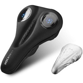 Подушка-накладка на сидіння велосипедного крісла ROCKBROS, гелева, вузька, дихаюча, 28*17см, червоно-синя