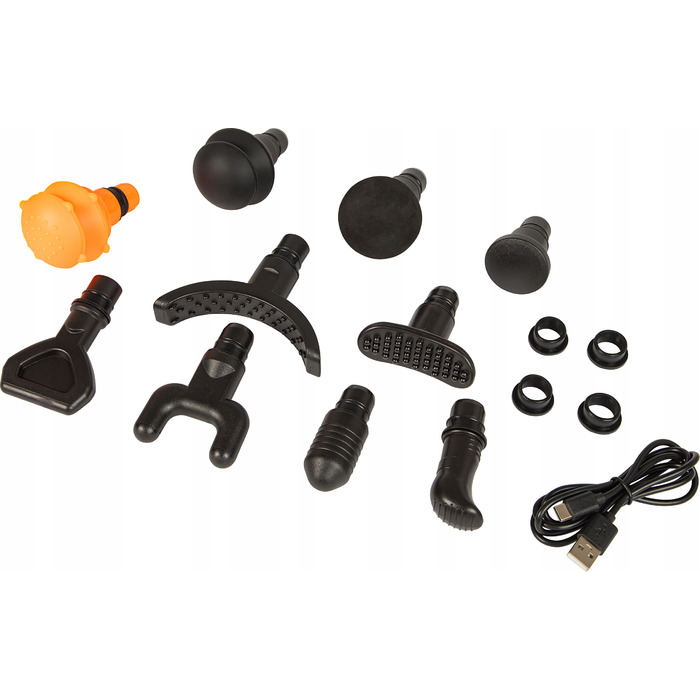 Перкусійний масажер для тіла Massage Gun 200W: для ніг, шиї та спини + 10 насадок