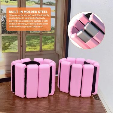 Набір манжет для ніг та зап'ясть з регулюванням ваги, 2 шт (0,45 кг) для фітнесу, йоги, пілатесу та кардіо