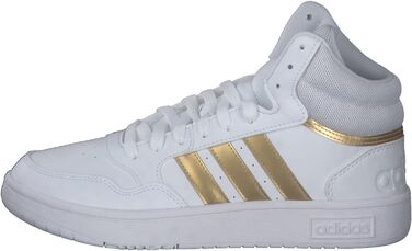 Кросівки Adidas Hoops 3.0 Mid Lifestyle - жіночі, класичні, білі, сірі, розмір 36 2/3 EU