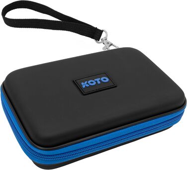 Дартс-кейс KOTO Dartwallet Eva Medium чорний, чохол для дротиків з блискавкою, логотип, футляр для дартсу