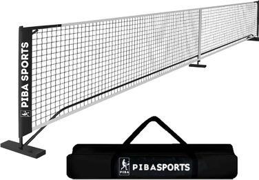 М'яка сітка для піклболу преміум-якості – офіційний розмір для турнірів, легка в збірці, міцна та портативна – ідеальна для професіоналів та любителів, чорна