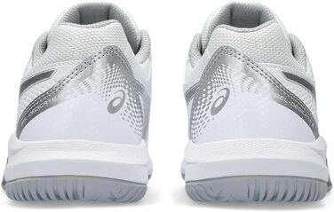 Жіночі тенісні кросівки ASICS Dedicate 8, білі з сріблястими елементами, розмір 37 EU