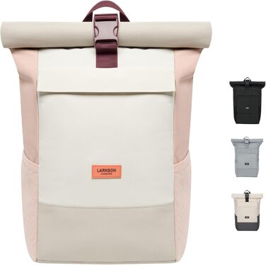 Рюкзак LARKSON Rolltop для жінок і чоловіків з відділенням для ноутбука, універсальний для навчання, роботи та велосипеда, великий водовідштовхувальний туристичний рюкзак