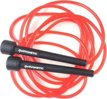 Стрибкове канат для дорослих та дітей - для фітнесу, кросфіту, спорту, боксу та відпочинку - регульований, червоний