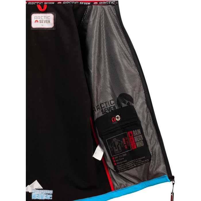 Чоловіча куртка Softshell AS301: водонепроникна outdoor-куртка з флісовою підкладкою, дихаюча, чорно-синя (5XL)