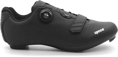 Велотуфлі для їзди на велосипеді: шосейні, MTB, крос-кантрі. Сумісні з SPD/SPD-SL. Чоловічі та жіночі, чорного кольору, розмір 43 EU