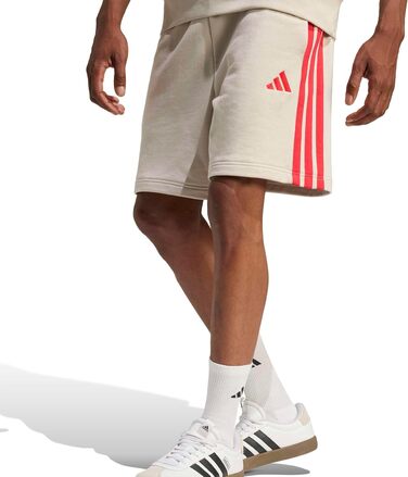 Чоловічі спортивні шорти Adidas Essential Three Stripes French Terry (розмір 4XL, колір Wonder Alumina/Pure Ruby)