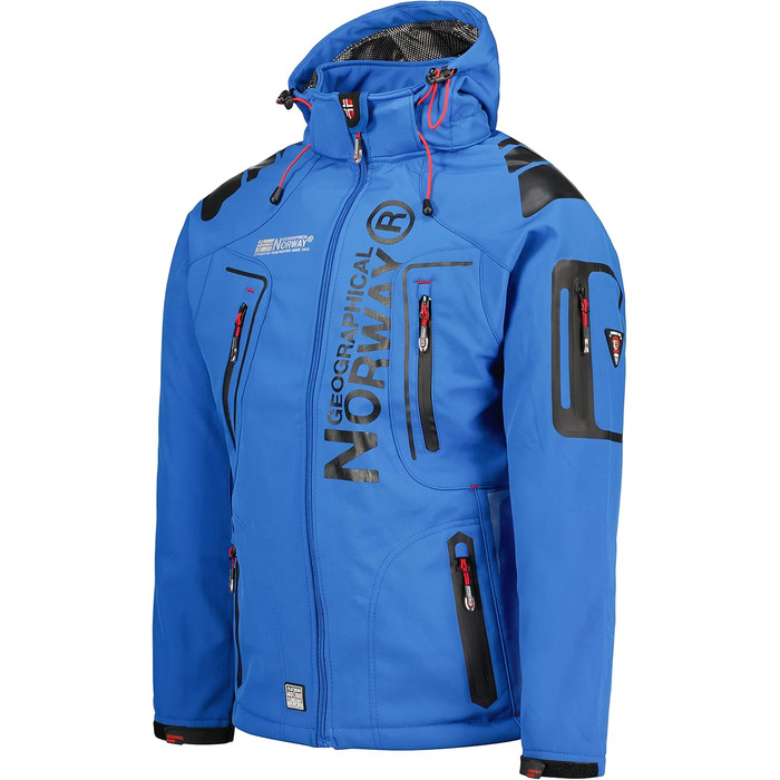 Чоловічий теплий халат Geographical Norway Tangata Herren, червоний (S, Königsblau Schwarz)