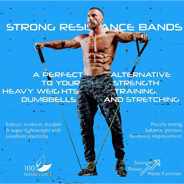 Еластичні резинки для фітнесу Starktape. Професійні гумки для фізіотерапії, йоги, пілатесу, тренувань. Набір кольорів: червоний, чорний, зелений, синій, жовтий. 150 LBS