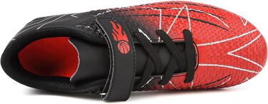 Дитячі футбольні бутси з шипами, професійні, для хлопчиків та дівчаток, чорно-червоні (36 EU)