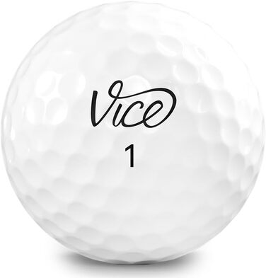 Гольф-м'ячі Vice Pro Plus 2020, 12 шт, 4-шарові, уретанове покриття, максимальна дальність, знижений спін, для досвідчених гравців, неоновий лайм/червоний