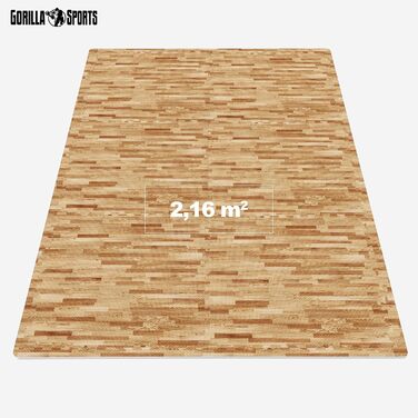 GORILLA SPORTS® Захисні мати EVA, 6 шт, 60x60x1,2 см, протиковзкі, для фітнесу, підлоги, басейну, пазлові, з 12 краями, вибір кольору