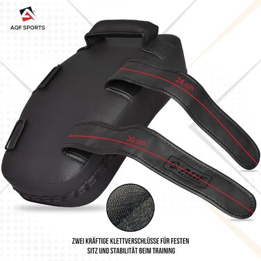 Набір боксерських подушок Pratzen Maya-Leder Curved (пара, чорний) для боксу, кікбоксингу, муай-тай, карате та MMA