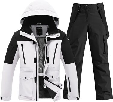 Комплект гірськолижний чоловічий HOTIAN: куртка та штани. Теплий, водонепроникний, вітронепроникний костюм для сноуборду та гірськолижного спорту. Розмір M. HB+BK