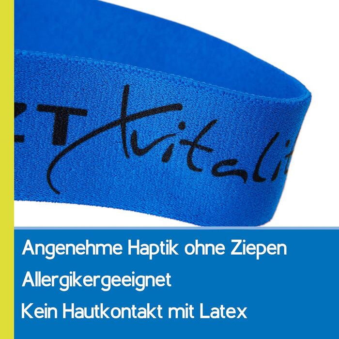 Тканинна фітнес-стрічка ARTZT vitality Theraband Loop Band, сіра, важка, 30 см, для тренування рук, ніг, сідниць і пресу, 3 рівні опору, вироблено в Німеччині