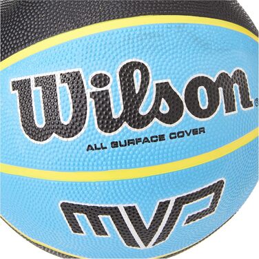 Баскетбольний м'яч Wilson MVP для вулиці, гумовий, чорний/синій, розмір 5