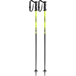 LEKI Lightning 3D лижні рукавички з пальцями, чорні/жовті/білі, 100 см