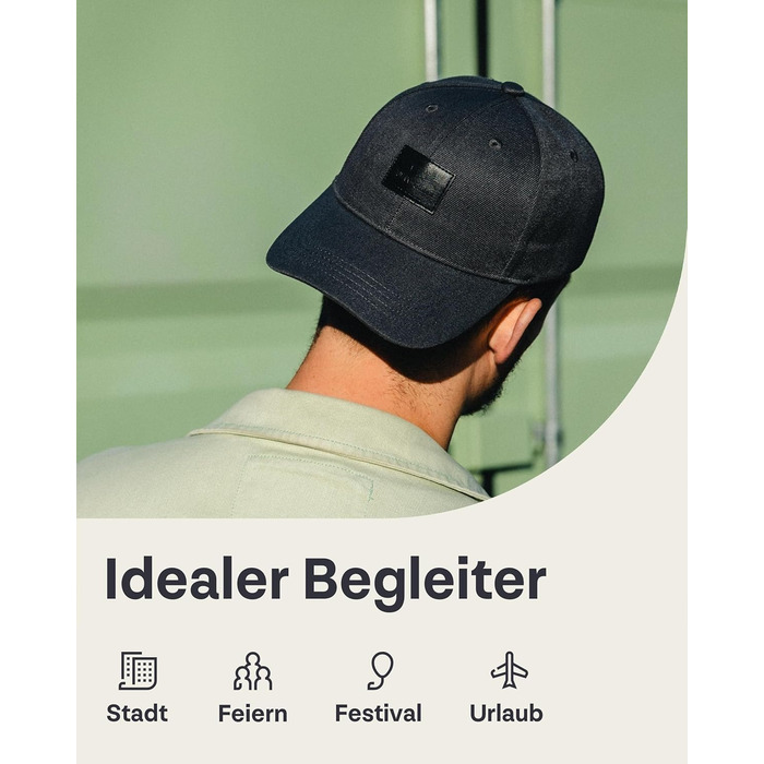 Кепка-снэпбек Johnny Urban Dean унісекс, регульована база-кепка, чорна (один розмір)