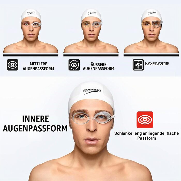 Спортивні плавальні окуляри Speedo Vanquisher 2.0 унісекс, дзеркальні, сріблясті
