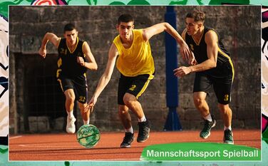 Баскетбольний м'яч Jicsetk, розмір 5/7, дитячий, для гри в приміщенні та на вулиці (камуфляжний, зелений)