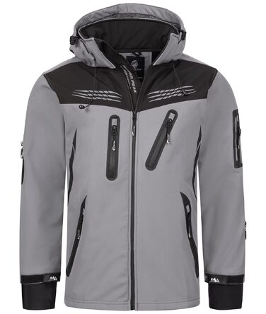 Чоловіча куртка Softshell Rock Creek H-127 Outdoor водонепроникна, сіра