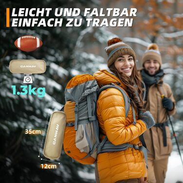 Складний туристичний стілець CANWAY, ультралегкий, 180 кг, бежевий