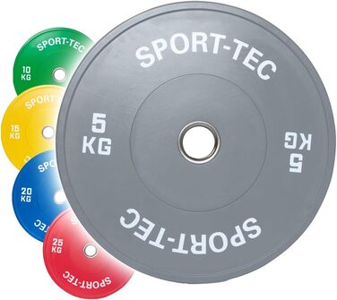 Олімпійський бампер-диск Sport-Tec 5 кг, Ø50 мм, сірий