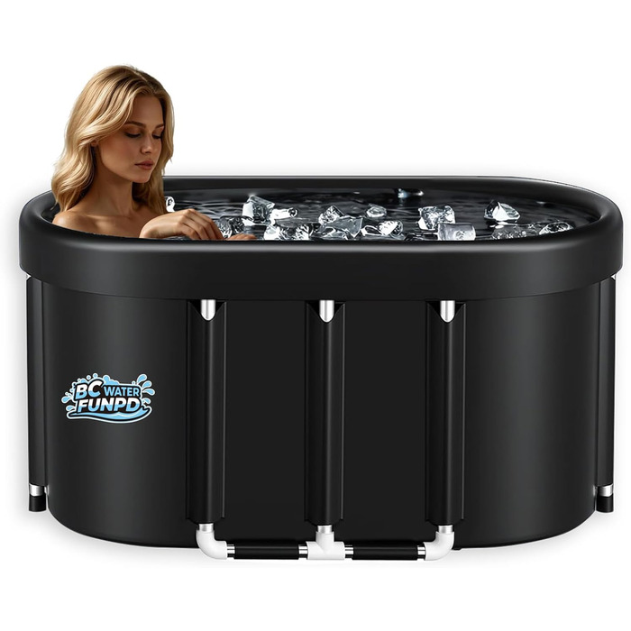 Тонна для криотерапії Eistonne Oval 120x70x70 см – велика криованна для відновлення після спорту з 5-шаровою ізоляцією та складаним дизайном