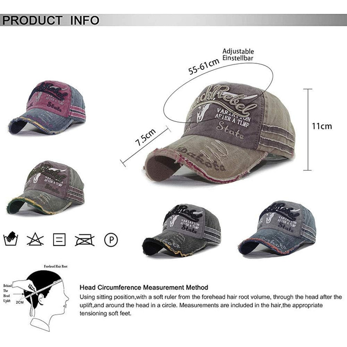 Кепка-бейсболка CheChury унісекс вінтажна, регульована кепка для гольфу та спорту, однорозмірна, колір хакі