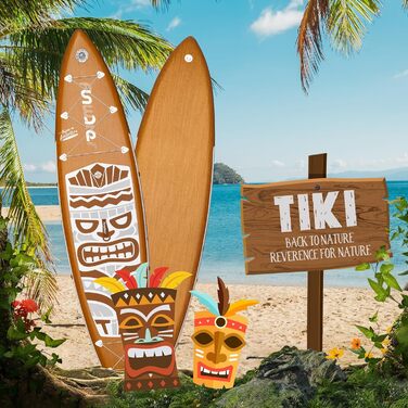 Надувна SUP-дошка FunWater Retro Tiki 11'6''x33'' з подвійною помпою, веслом, сидінням, ременем для перенесення, коричнево-біла, 3 роки гарантії, екстра довга та широка