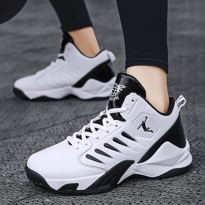 Кросівки баскетбольні чоловічі/жіночі, спортивні, для ходьби, легкі, білі. Зносостійкі, з антиковзкою підошвою, розмір 38 EU