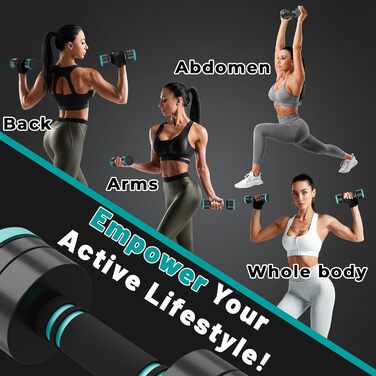 Набір гантелей Dripex, регульовані, сталеві, 2 шт. по 2.5 кг, 2 шт. по 5 кг, 2 шт. по 10 кг, для дому