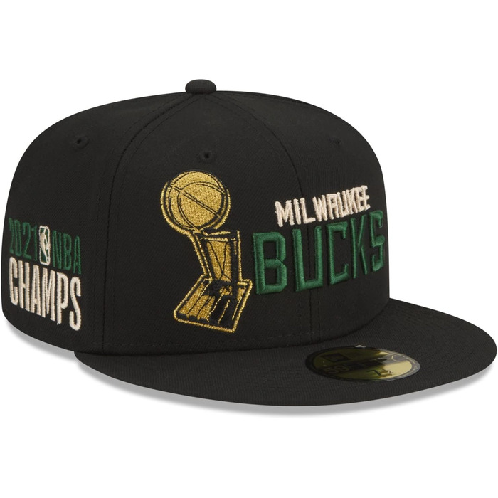 Кепка New Era 59Fifty з логотипом NBA Champions Milwaukee Bucks (1956-1957) - чорна
