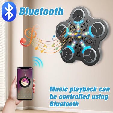 Музична бокс-машина: LED тренажер для музики та боксу, Bluetooth, 3 режими швидкості, підрахунок ударів, для дітей та дорослих