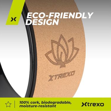 Йога-кілочок XTREXO Naturkork 32 см - коричневий, з екологічного корку, з пінополіуретаном, для розтяжки