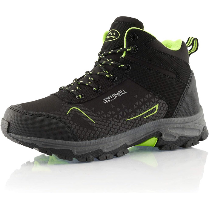 Черевики для піших прогулянок для жінок та чоловіків, зимові, водонепроникні, чорно-зелені (37 EU)