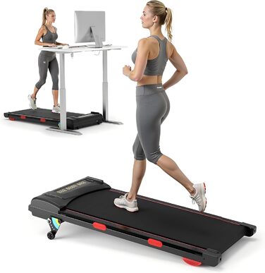 Біговий тренажер Revfit для дому та офісу – Walking Pad 2-в-1, тихий, 1–6 км/год, LED-дисплей з 3 екранами, керування через додаток та пульт, компактний дизайн