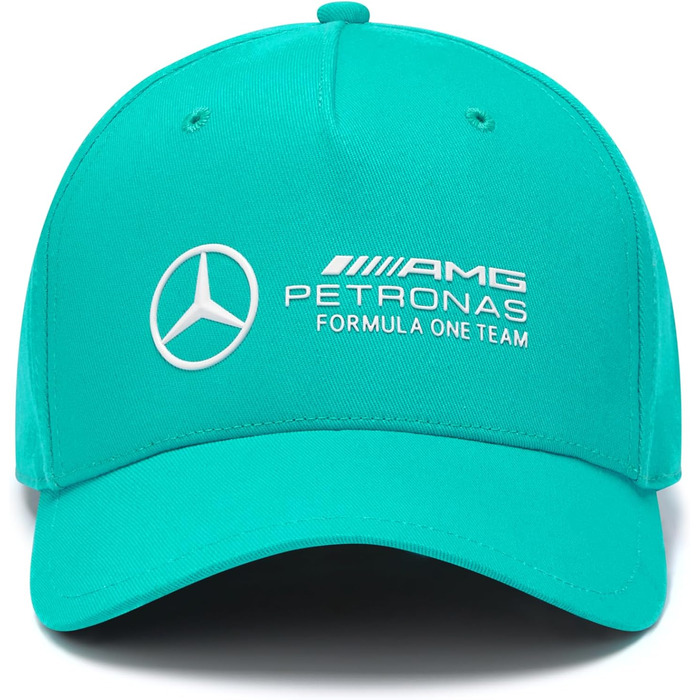 Кепка Mercedes AMG Petronas F1 з 3D логотипом команди, синій колір, універсальний розмір