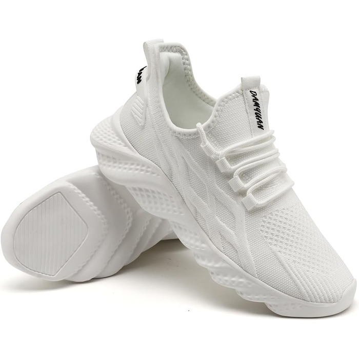 Чоловічі спортивні кросівки для бігу, тенісу, тренувань та повсякденного носіння (46 EU, білий)