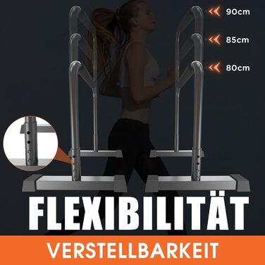 Бруси DH FitLife для віджимань, регульовані 80-90 см, паралети для каллістеніки та силових тренувань, міцні для дому та вулиці