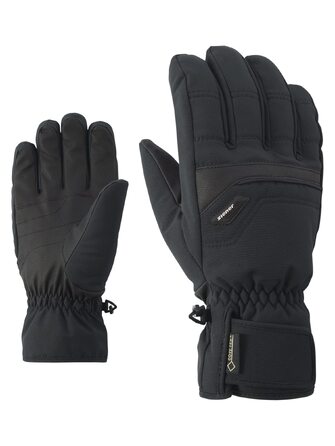 Чоловічі гірськолижні рукавички Ziener Glyn GTX Gore-Tex Plus Warm, водонепроникні та дихаючі, чорні