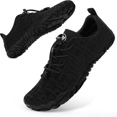 Чоловічі та жіночі босі кросівки Barfuss Schuhe для літа, басейну та трейлраннінгу. Швидка сушка, широка передня частина, Zero-Drop підошва. Колір: білий (C1), чорний (D1). Розмір: 41 EU