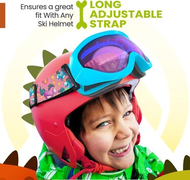 Дитяча лижна маска OutdoorMaster, сумісна з шоломом, для хлопчиків і дівчаток, 100% UV-захист, VLT 46.1%
