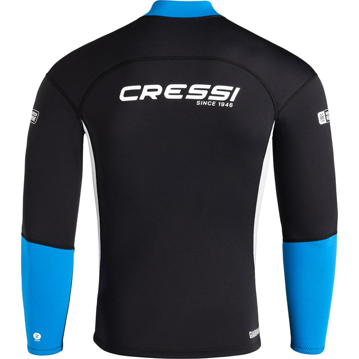 Гідрокостюм CRESSI Guardian Man 2мм неопрен (чоловічий) - куртка та штани для плавання, снорклінгу, SUP, серфінгу, каякінгу, чорно-синій, розмір 2XL/6